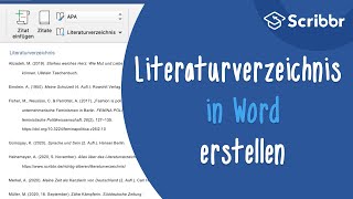 Literaturverzeichnis in Word erstellen  Scribbr 🎓 [upl. by Anawik]