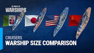 Warships Size Comparison Cruisers  World of Warships [upl. by Anyg461]