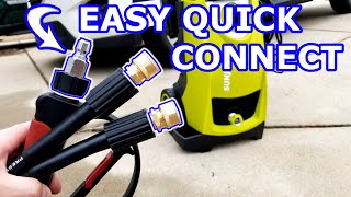 EASILY ADD QUICK CONNECT DISCONNECTS TO PRESSURE WASHER [upl. by Zuckerman145]