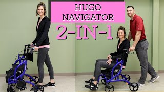 Hugo Navigator Rollator amp Transport Chair 2in1 [upl. by Morten]