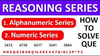 How to Solve Alphanumeric Series amp Numeric Series  REASONING BANK PO  CLERK EXAMS [upl. by Maclay]