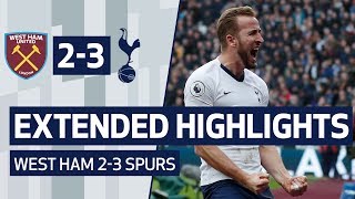 EXTENDED HIGHLIGHTS  WEST HAM 23 SPURS [upl. by Esertap]