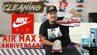 Nike Air Max 1 Anniversary Cleaning Tutorial [upl. by Oicnevuj]