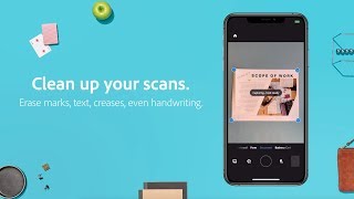 Clean up scanned documents in Adobe Scan from Adobe Acrobat [upl. by Adnahsed]