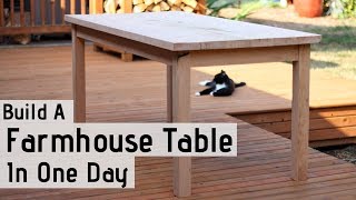 Build A Farmhouse Table In One Day [upl. by Yenruogis248]