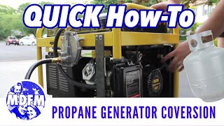 CONVERT YOUR GENERATOR TO PROPANE  QUICK HOWTO VERSION [upl. by Anaugal549]