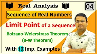 Limit Point of a Sequence BolzanoWeierstrass Theorem  BW Theorem  Sequence of real numbers 04 [upl. by Jaclyn332]