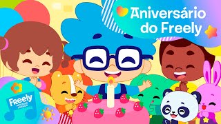 🎵 Parabéns pra você  Música de FELIZ ANIVERSÁRIO  Freely  Aprender é Mágico [upl. by Crist175]