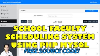 School Faculty Scheduling System using PHP MySQL  Free Source Code Download [upl. by Yenhoj]