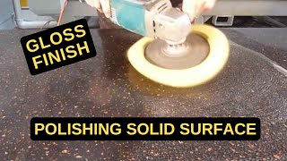 How to Polish Solid Surface Countertops  Gloss Finish [upl. by Reham53]