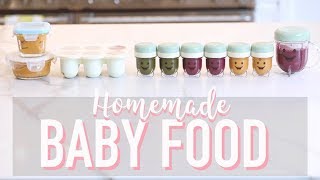 HOW TO MAKE BABY FOOD HOMEMADE PUREES  Angela Lanter [upl. by Skurnik]