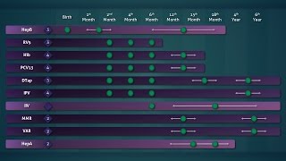 Pediatric Immunization Routine Schedule Birth to six years [upl. by Adlev929]