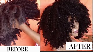 HOW TO WASH DRY amp MATTED CURLY SYNTHETIC WIG [upl. by Nohcim]