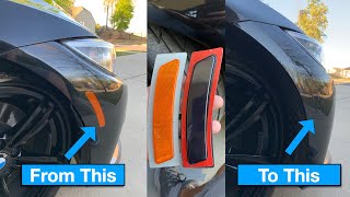 BMW Side ReflectorsMarkers Install F30 F32 [upl. by Tenn]