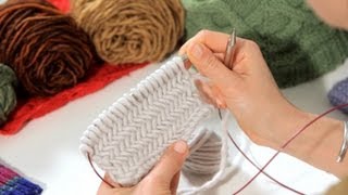 How to Do a Herringbone Stitch  Knitting [upl. by Ilwain]