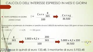 IL CALCOLO DELLINTERESSE [upl. by Suirada960]