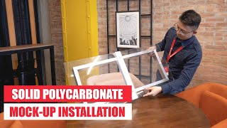 How to Install Solid Polycarbonate Sheet using Aluminum Flatbar and Rubber Tape  POLYLITE PH [upl. by Ximenez]