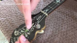 How to restring a Tenor Banjo [upl. by Schilt559]