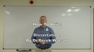 How To Write A Dissertation at Undergraduate or Masters Level [upl. by Nett]