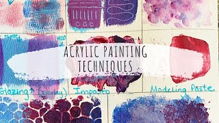 ACRYLIC PAINTING TECHNIQUES Acrylic Painting Techniques for Beginners [upl. by Anilatak]