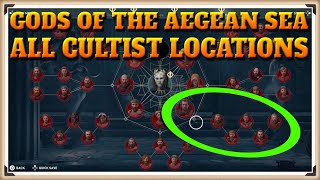 Assassins Creed Odyssey All GODS OF THE AEGEAN SEA Cultist Locations  Cult Unmasked Trophy [upl. by Dayir513]