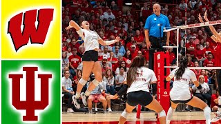 Wisconsin vs Indiana Highlights  NCAA Women Volleyball Nov 19 2023 [upl. by Nahsaj46]