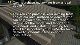 SunSetter Awning FAQ [upl. by Schnorr]