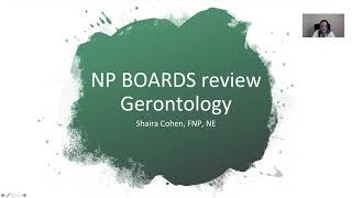 Gerontology Review for NP boards [upl. by Yarb]