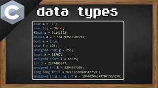 C data types 📊 [upl. by Gasper166]