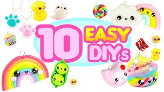 10 EASY DIYs CUTE Polymer Clay Compilation [upl. by Sardse]