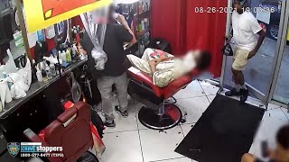 Caught On Camera Man Robs Bronx Barbershop At Gunpoint Gets Away With Nearly 30K Worth Of Propert [upl. by Ciapha153]