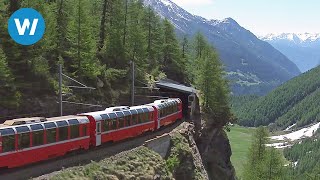 Worlds Most Beautiful Railway  The Bernina Express [upl. by Ellga]