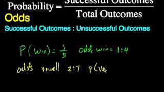 Converting between Probability and Odds  MathWOEs [upl. by Valleau]