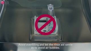 LG Dishwasher  How to Use Rinse Aid [upl. by Manaker777]