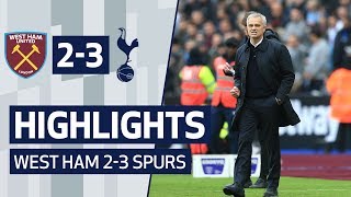 HIGHLIGHTS  WEST HAM 23 SPURS  Mourinho era starts with a win [upl. by Trebleda]