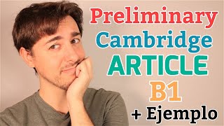 Cómo escribir un ARTICLE  ARTÍCULO  Writing Cambridge B1 Preliminary PET [upl. by Monarski]