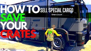 GTA V HOW TO SAVE YOUR CRATES IF THEY GET DESTROYED SUPPLIES [upl. by Annaiuq]