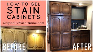 How To Gel Stain Cabinets [upl. by Tayyebeb]