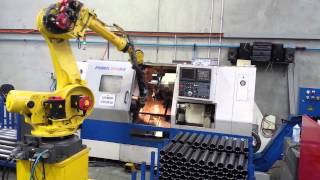 Robotic machine tending [upl. by Limay]