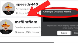HOW TO GET A DISPLAY NAME ON ROBLOX WORKING [upl. by Urien]