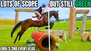 SCOPEY YOUNG HORSE BUT STILL VERY GREEN  EROLS SECOND EVENT  VLOG 152 [upl. by Crabb]