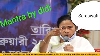 CM Mamata Banerjee Saraswati Pujo Mantra I Basant Panchami Mantra by Didi [upl. by Milewski393]