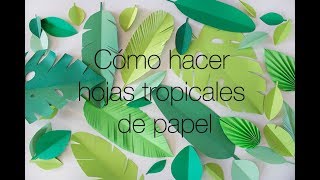 Cómo hacer Hojas Tropicales de papel [upl. by Bumgardner]