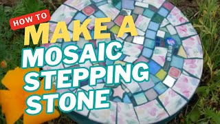 How to Make a Mosaic Stepping Stone by EcoHeidi Borchers [upl. by Aunson427]