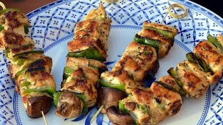 Brochetas de Pollo asadas Como hacer brochetas de pollo ligeras tiernas y jugosas [upl. by Staley784]