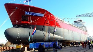 Full Ship Launch tewaterlating Experience with TASMAN at Bodewes The Netherlands  951NL ✅ [upl. by Vitia]