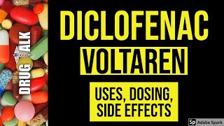 Diclofenac Voltaren  Uses Dosing Side Effects [upl. by Adnolahs413]