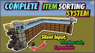 Minecraft Item Sorter  Easy Expandable Full Auto [upl. by Pliner]