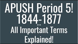 APUSH Period 5 Key Terms Explained [upl. by Nyladnewg]