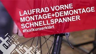 Vorderrad beim Fahrrad einbauenausbauen fxxlkurzerklärt [upl. by Ellevehc723]